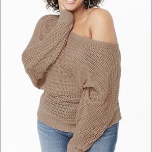 (nwot) forever 21 off the shoulder knit sweater
